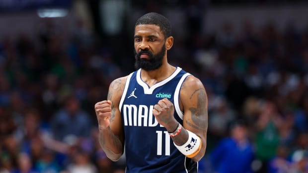 Kyrie Irving's big shot against the Nuggets caused Nic Batum to react on Twitter.